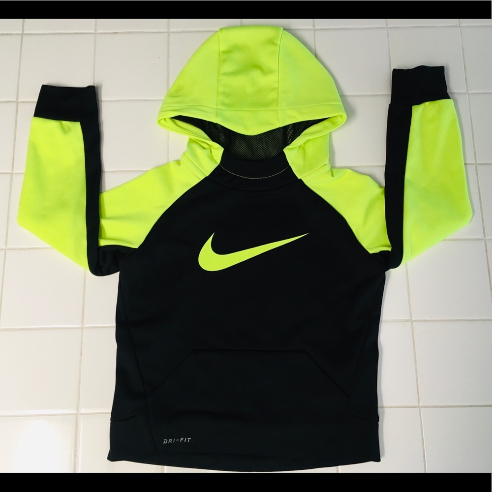 Kids Nike Dri-Fit Hoodie (Neon/Black)
